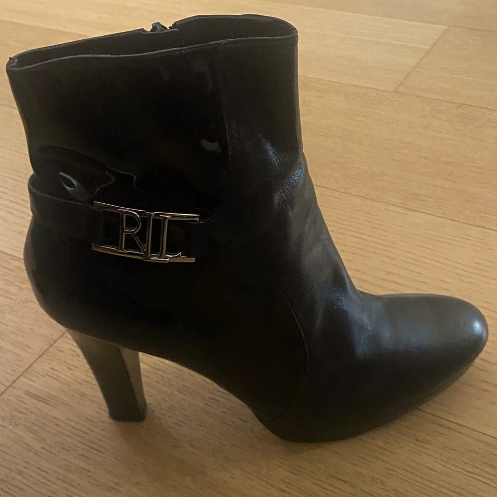 Ralph Lauren Black Ankle Boots - Picture 3 of 4